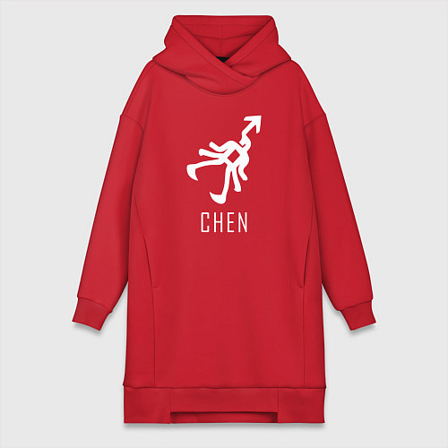 Женская толстовка-платье Exo CHEN / Красный – фото 1