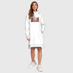 Женское худи-платье REC ROOM Арт, цвет: белый — фото 2