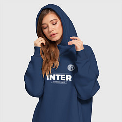 Женское худи-платье Inter Форма Чемпионов, цвет: тёмно-синий — фото 2