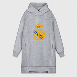 Женское худи-платье Football - Real Madrid, цвет: меланж