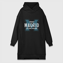 Женское худи-платье Team Madrid, цвет: черный