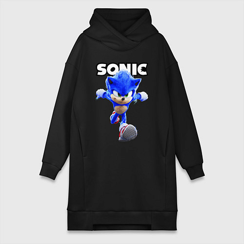 Женская толстовка-платье Sonic the Hedgehog 2022 / Черный – фото 1