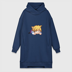 Женское худи-платье Неко-Арк, цвет: тёмно-синий