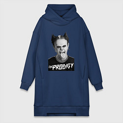 Женское худи-платье The Prodigy - firestarter, цвет: тёмно-синий