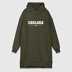 Женское худи-платье Chelsea Football Club Классика, цвет: хаки