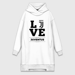 Женское худи-платье Juventus Love Классика, цвет: белый