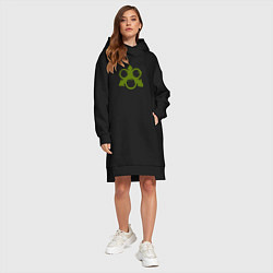 Женское худи-платье Знак Нургла, цвет: черный — фото 2