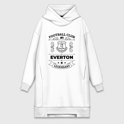 Женское худи-платье Everton: Football Club Number 1 Legendary, цвет: белый