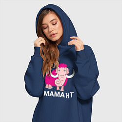 Женское худи-платье Мама нт, цвет: тёмно-синий — фото 2