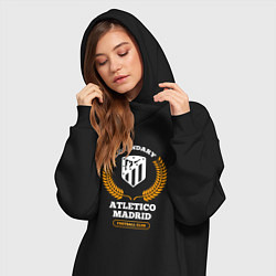Женское худи-платье Лого Atletico Madrid и надпись Legendary Football, цвет: черный — фото 2