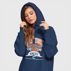 Женское худи-платье NEW YORK KNIKS NBA, цвет: тёмно-синий — фото 2