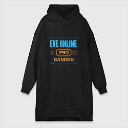 Женское худи-платье Игра EVE Online PRO Gaming, цвет: черный