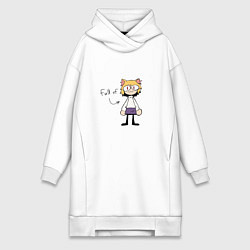 Женское худи-платье Full of neco arc, цвет: белый