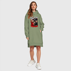 Женское худи-платье Berserk - Генерал Гатс, цвет: авокадо — фото 2