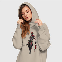 Женское худи-платье Monsoon 976-AZQEE, цвет: миндальный — фото 2