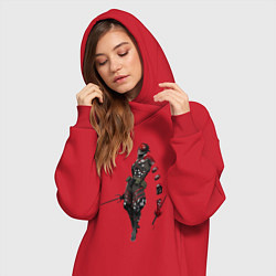 Женское худи-платье Monsoon 976-AZQEE, цвет: красный — фото 2