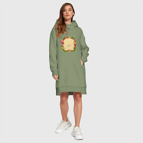Женская толстовка-платье Сочный бутер / Авокадо – фото 4
