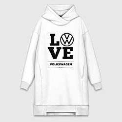 Женское худи-платье Volkswagen Love Classic, цвет: белый