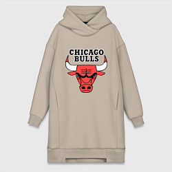 Женское худи-платье Chicago Bulls, цвет: миндальный