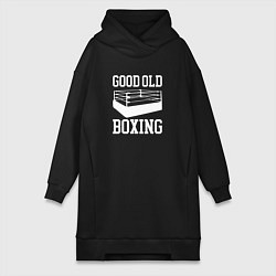 Женское худи-платье Good Old Boxing, цвет: черный