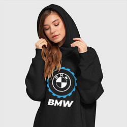 Женское худи-платье BMW в стиле Top Gear, цвет: черный — фото 2