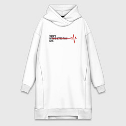 Женское худи-платье Любви Нет, цвет: белый