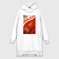 Женское худи-платье Drink nuka - cola, цвет: белый
