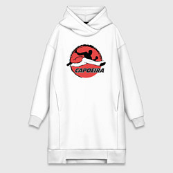 Женское худи-платье Capoeira - fighter jump, цвет: белый