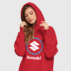 Женское худи-платье Suzuki в стиле Top Gear, цвет: красный — фото 2