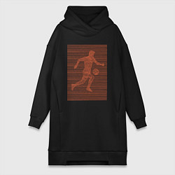 Женское худи-платье Вперёд за голом, цвет: черный