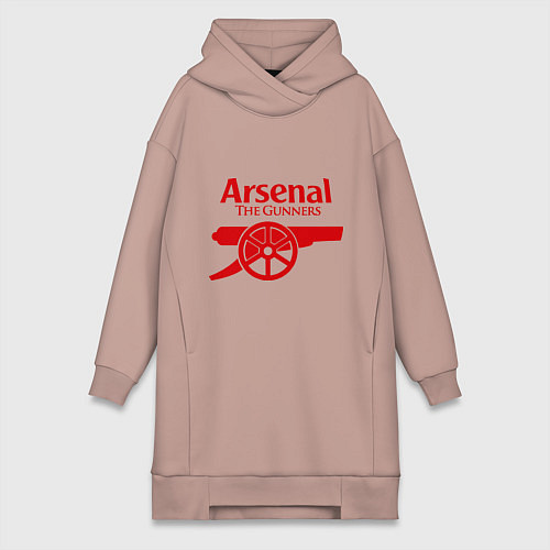 Женская толстовка-платье Arsenal: The gunners / Пыльно-розовый – фото 1