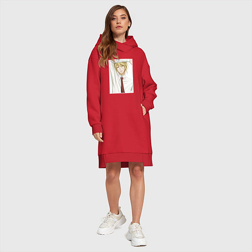 Женская толстовка-платье Уильям Джеймс Мориарти / Красный – фото 4