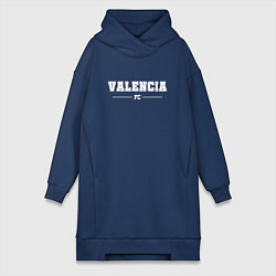 Женское худи-платье Valencia football club классика, цвет: тёмно-синий
