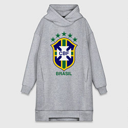 Женское худи-платье Brasil CBF, цвет: меланж