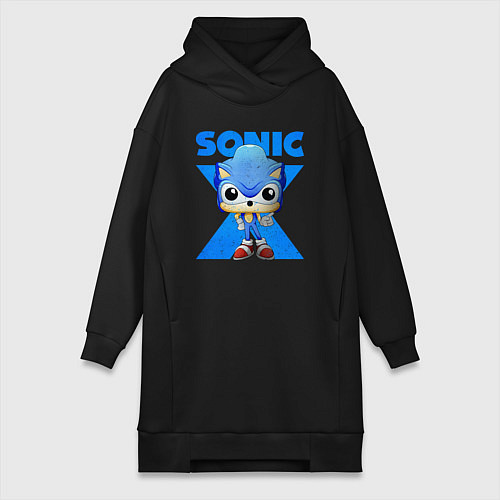 Женская толстовка-платье Funko pop Sonic / Черный – фото 1