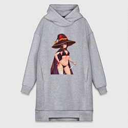 Женская толстовка-платье Мегумин с жезлом - Коносуба