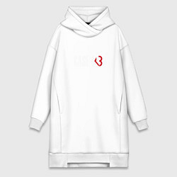 Женское худи-платье Case 143, цвет: белый