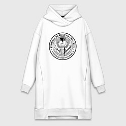 Женское худи-платье Федеральное Бюро Контроля, цвет: белый