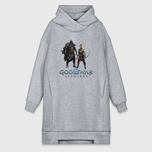 Женская толстовка-платье Отец и сын GoW Ragnarok / Меланж – фото 1