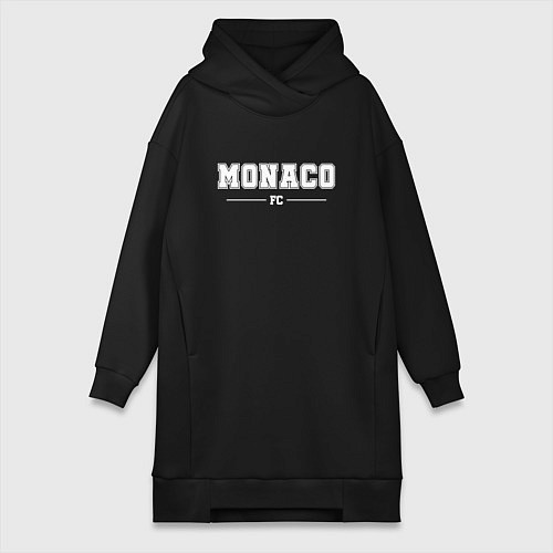 Женская толстовка-платье Monaco football club классика / Черный – фото 1