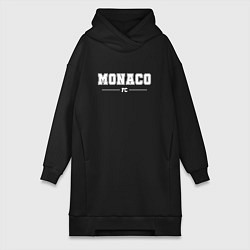 Женское худи-платье Monaco football club классика, цвет: черный