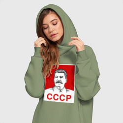 Женское худи-платье Сталин-СССР, цвет: авокадо — фото 2