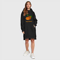Женское худи-платье Trembling pumpkin, цвет: черный — фото 2