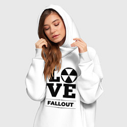 Женское худи-платье Fallout love classic, цвет: белый — фото 2
