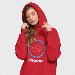 Женское худи-платье Jaguar в стиле Top Gear, цвет: красный — фото 2