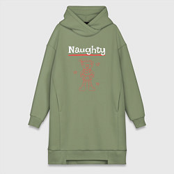 Женское худи-платье Naughty elf, цвет: авокадо