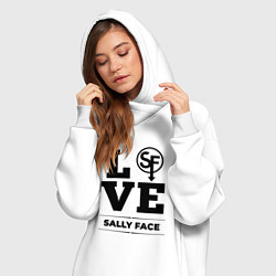 Женское худи-платье Sally Face love classic, цвет: белый — фото 2