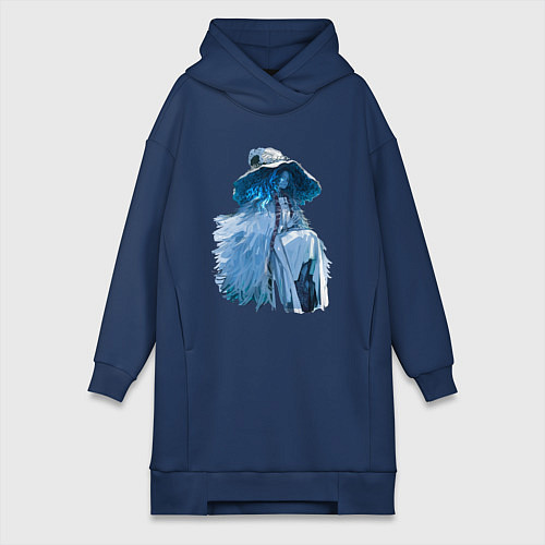 Женская толстовка-платье Прекрасная Ранни - Elden Ring / Тёмно-синий – фото 1
