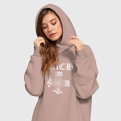 Женское худи-платье B A C H - Иоганн Бах, цвет: пыльно-розовый — фото 2