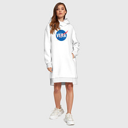 Женское худи-платье Вера в стиле NASA, цвет: белый — фото 2